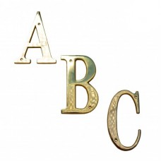 6 Inch Solid Brass Bright Brass Finish  House Letters